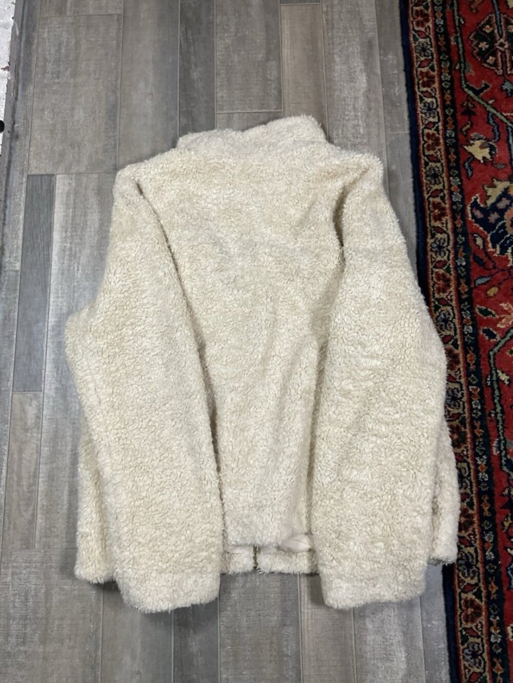 Pendleton Womens Sherpa Fleece Jacket Wool Trim Size XL Full Zip Cowgirl - Picture 6 of 11
